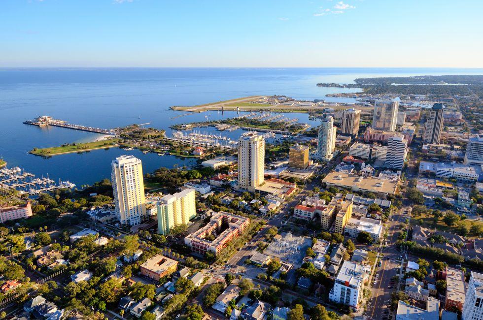 Skyline of St. Petersburg, Florida; 