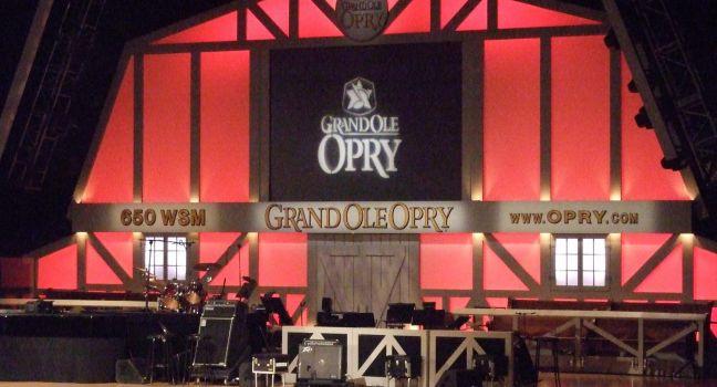 The stage of the Grand Ole Opry in Nashville, Tennessee