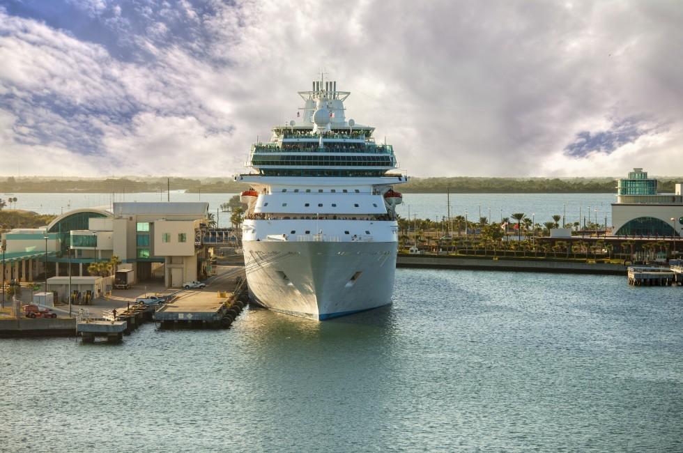 cruise ship in port canaveral, florida; 