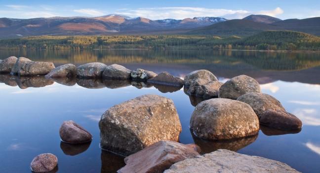 Loch Morlich in the Cairngorm National Park, Highlands of Scotland; Shutterstock ID 116941300; Project/Title: Scotland ebook
