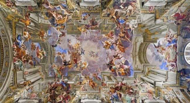 Rome - ceiling of Chiesa Sant Ignazio di Loyola - fresco