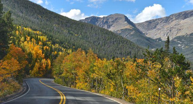 Trail Ridge Road on the East side of Rocky Mountain National Park.
