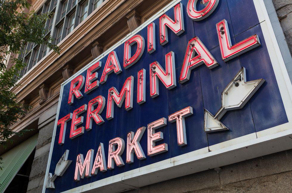 Reading Terminal Market sign in Philadelphia, Pennsylvania.