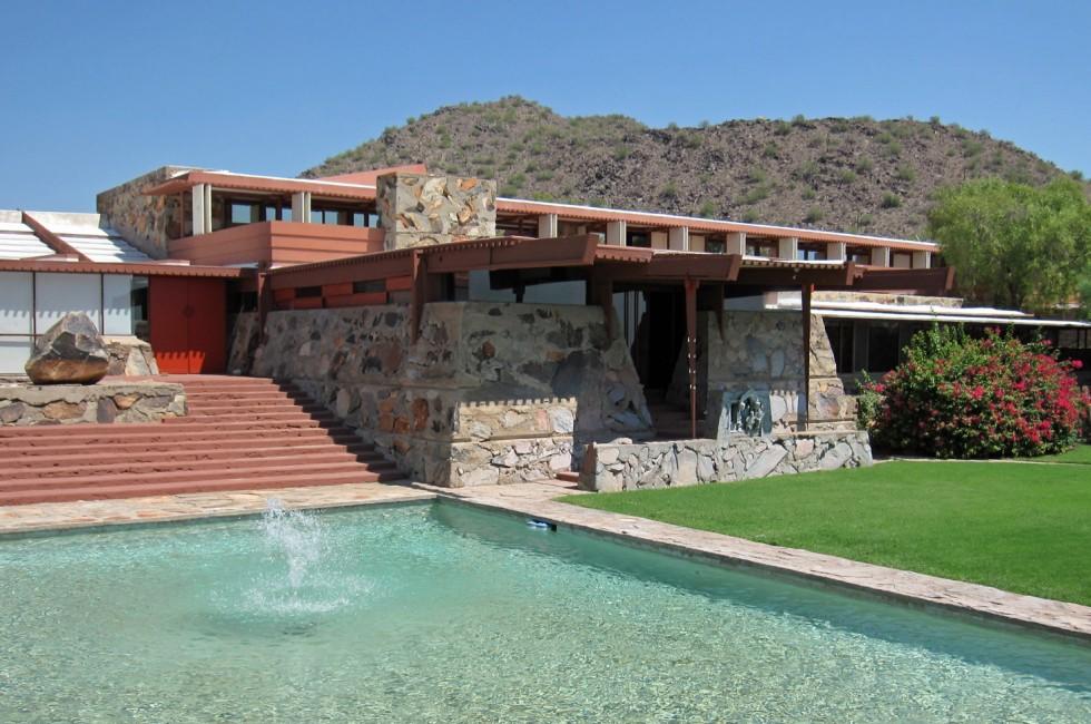 Taliesin West was Frank Lloyd Wright's winter home, and is currently home to his architecture school. It is named after Taliesin, Wright's main home in Wisconsin, where he spent his summers.                      