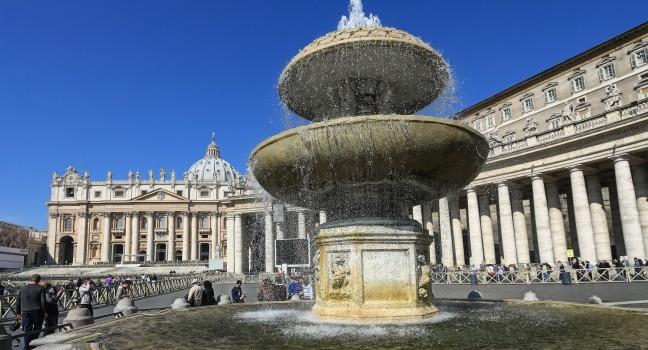 Vatican fountain.