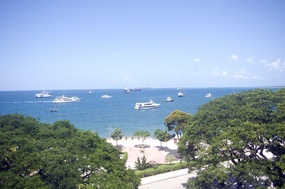 View of the Indian Ocean, Stone Town, Zanzibar, Tanzania