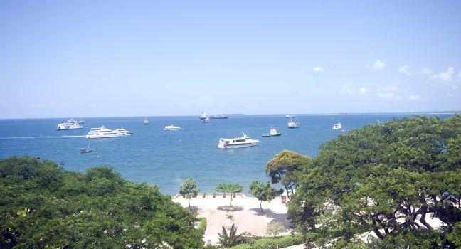 View of the Indian Ocean, Stone Town, Zanzibar, Tanzania