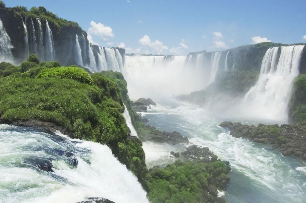 the famous Iguazu Falls on the border of Brazil and Argentina; 