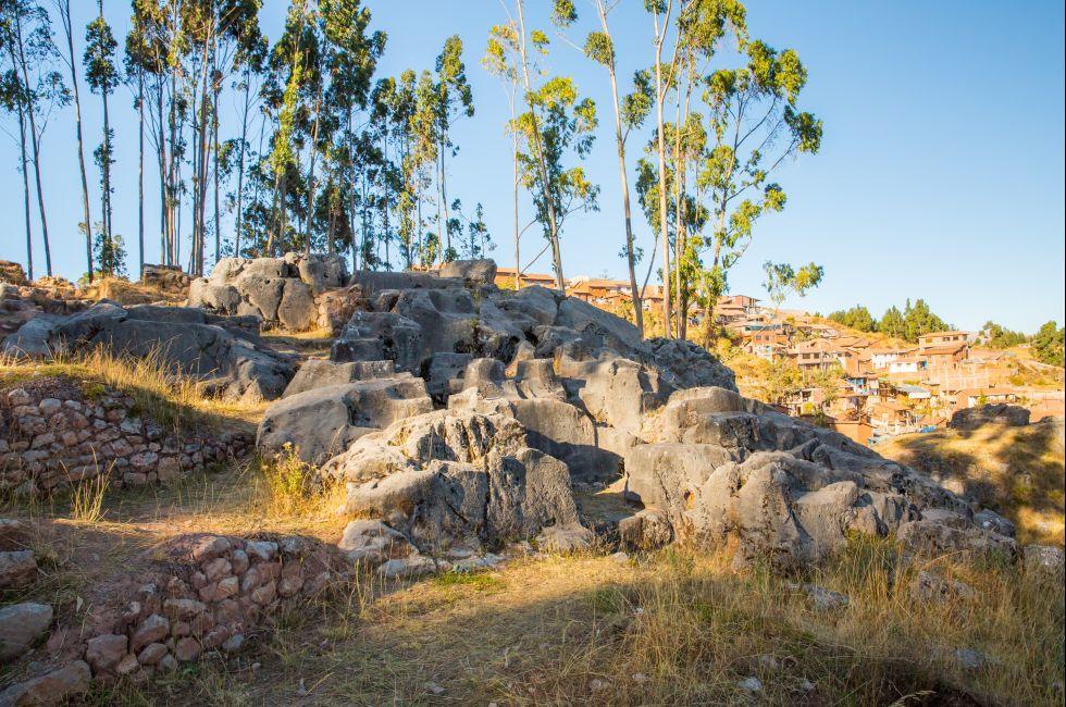Peru, Qenko, located at Archaeological Park of Saqsaywaman.South America.This  archeological site - Inca ruins- is made up of limestone.