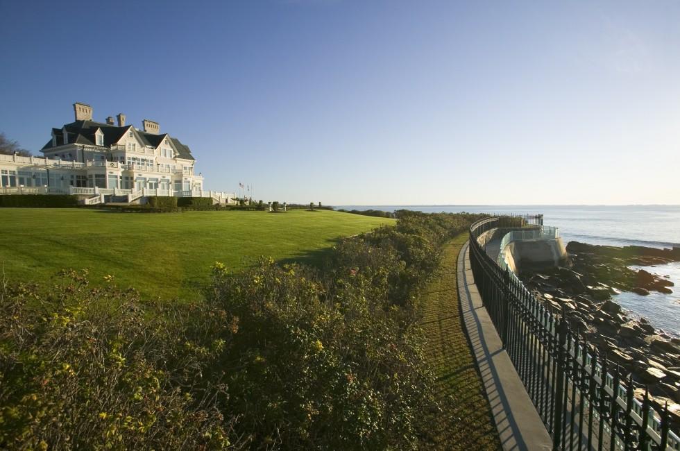 OCTOBER 2006 - Summer mansion on the Cliff Walk, Cliffside Mansions of Newport Rhode Island.