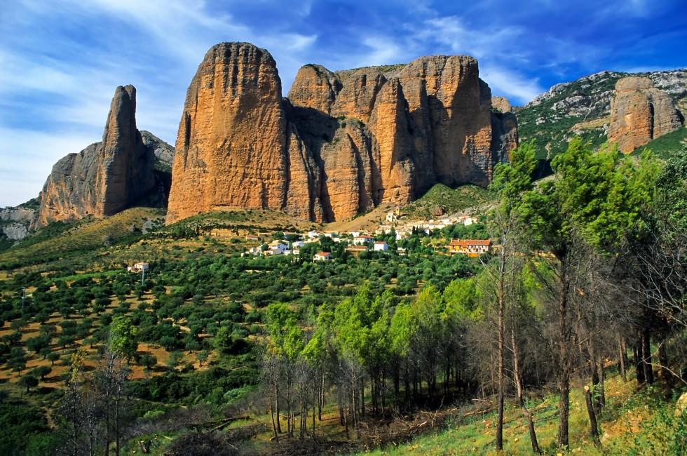 View of Mallos de Riglos, in Huesca, Spain
