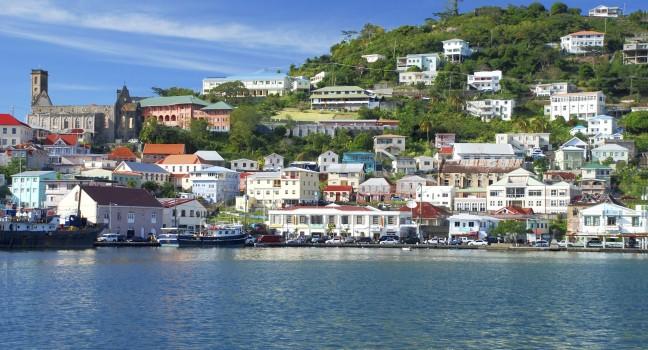 View of the island Grenada, St. George's, Caribbean