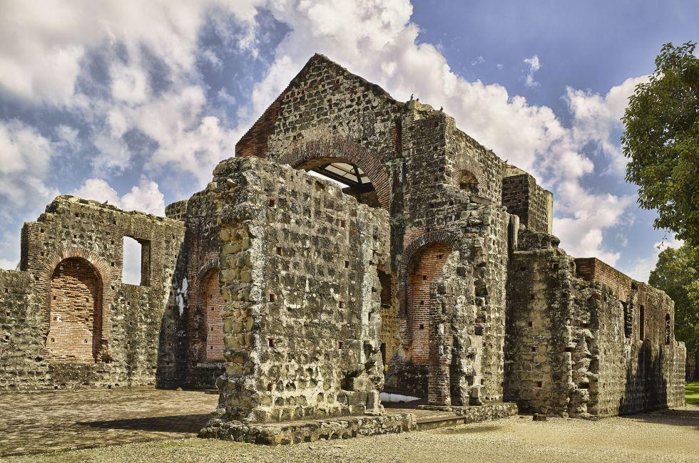 Old Panama Ruins - Ruins of La Vieja in Old Panama City, Panama;  