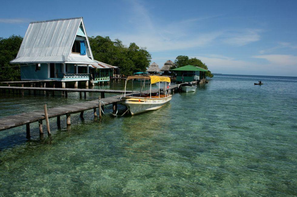 The beautiful sea at the islands of Bocas del Toro, a popular touristic destination in Panama.