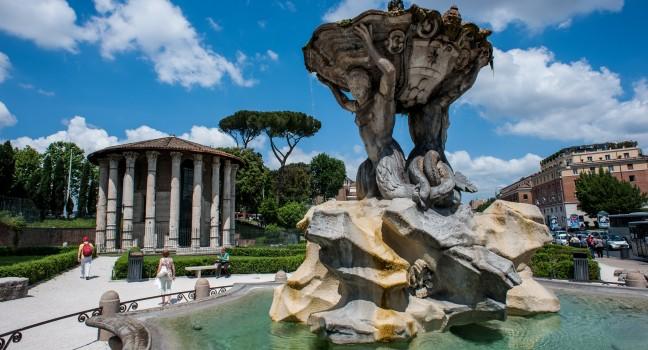 Fountain of the Tritons is located in Rome, in Piazza della Bocca della Verita