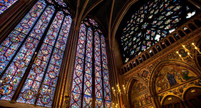 Stained Glass, Interior, Sainte-Chapelle, Paris, France