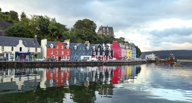 UK Western Scotland Isle of Mull Colorful town of Tobermory - capital of Mull, landscape; Shutterstock ID 163296755; Project/Title: Scotland ebook