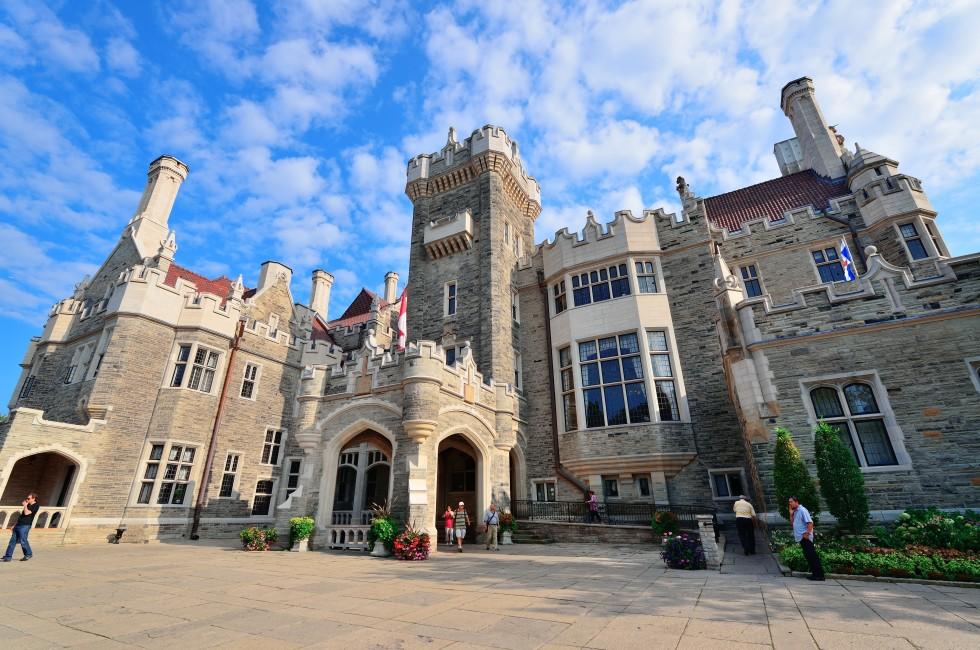 TORONTO, CANADA - JULY 3: Casa Loma exterior view on July 3, 2012 in Toronto, Canada. Built 1911&#xc3;&#x83;?&#xc3;&#x82;?&#xc3;&#x83;?&#xc3;&#x82;&#xc2;&#xa8;C1914 and was Established as museum 1937, it was the largest private residence in Canada.; 