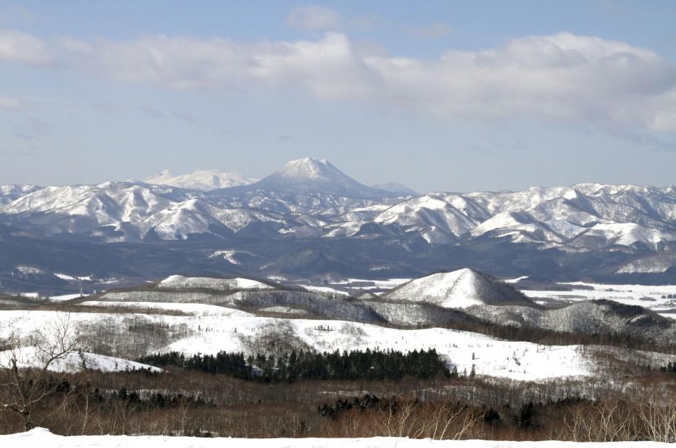 Hokkaido winter landscape, Japan (Akan National Park, Hokkaido, Japan).