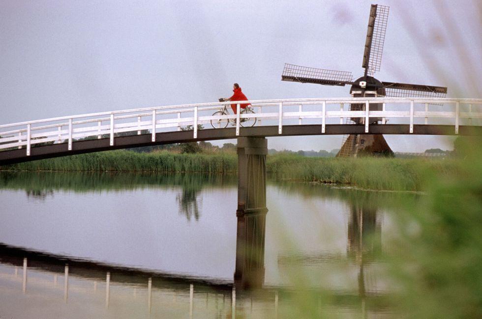 Biking through Holland, Kinderdijk, Netherlands