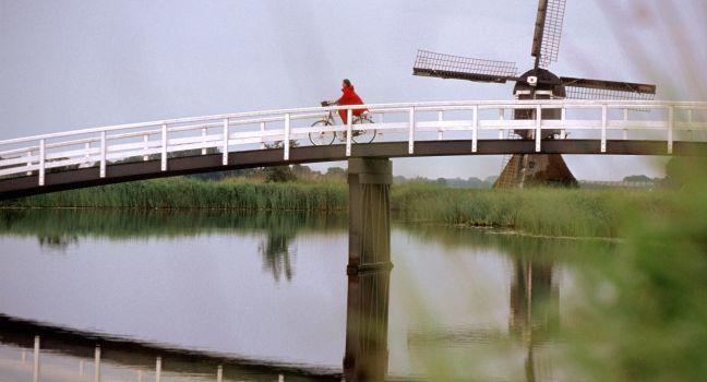 Biking through Holland, Kinderdijk, Netherlands