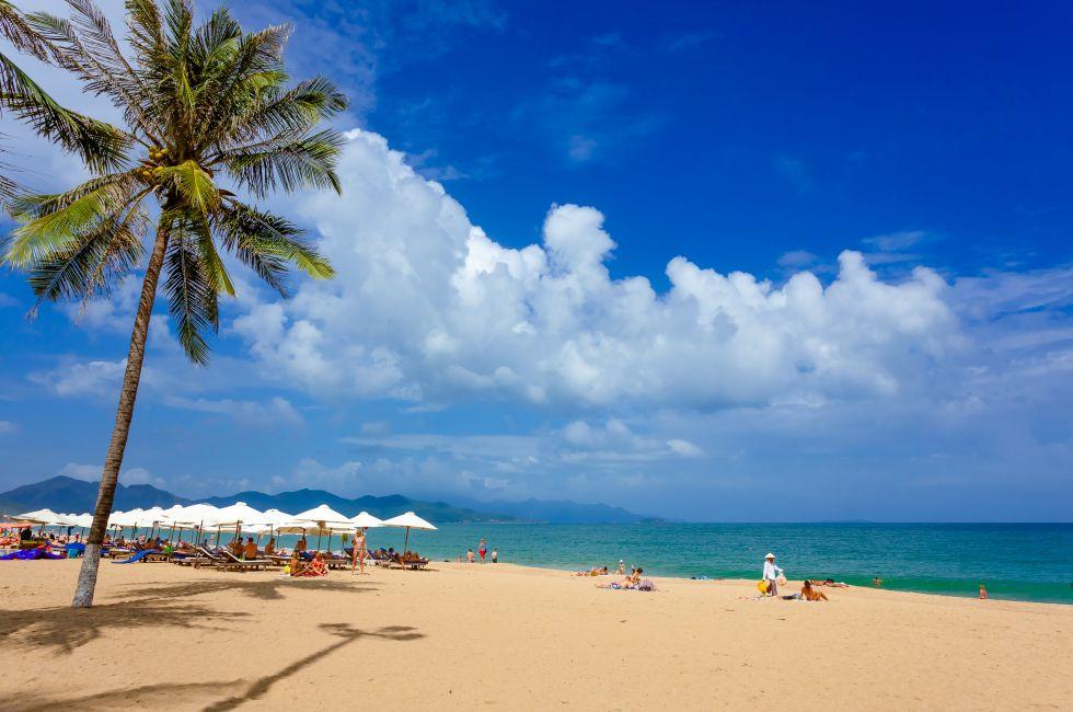 NHA TRANG,VIETNAM - NOV 14: Holiday Beach, Nov 14, 2014 in Nha Trang, Vietnam. Nha Trang is a famous resort