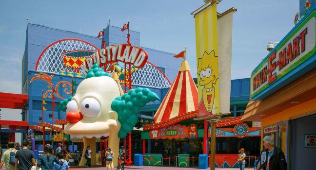 HOLLYWOOD, CALIFORNIA,USA - JUNE 2, 2009: The Simpsons ride at Universal Studios Hollywood, California