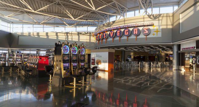McCarran Airport on July 06, 2013 in Las Vegas. The slots at McCarran Airport are owned and operated by Michael Gaughan Airport Slots.