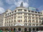 10 June 2011, Ho Chi Minh City, Vietnam. The front of the famous Majestic Hotel. Since 1925 the Majestic Hotel has occupied one of the finest locations in Saigon where guests enjoy the stunning views of Saigon River, old world boutique charm and the luxuri