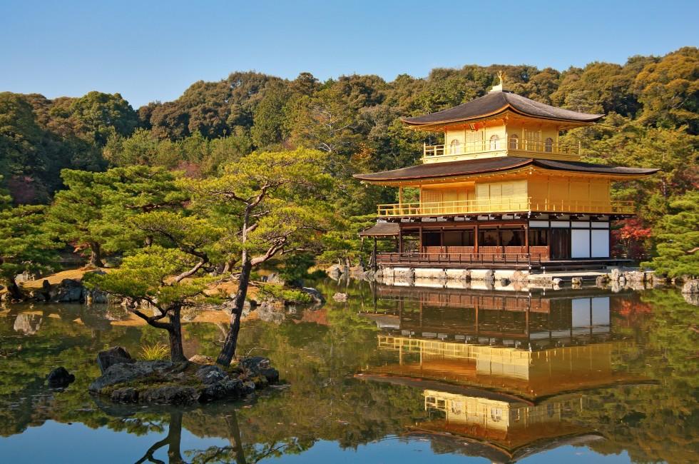 Kinkakuji temple in Kyoto.